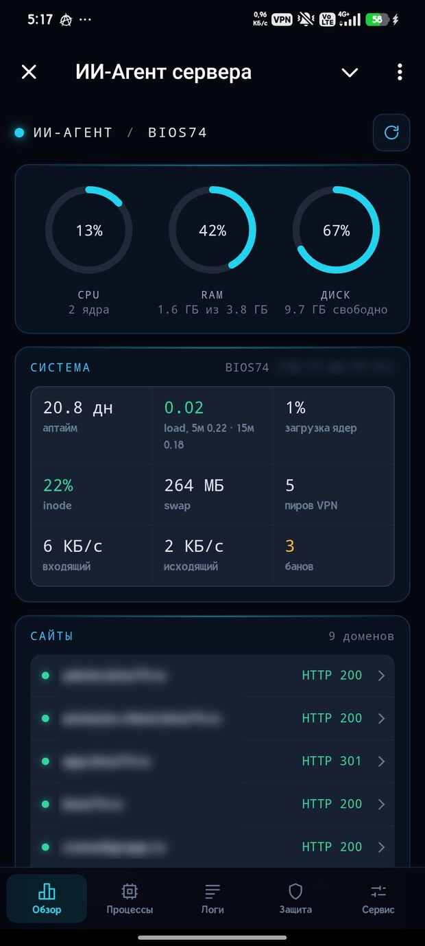 BIOS-Agent — мобильная версия